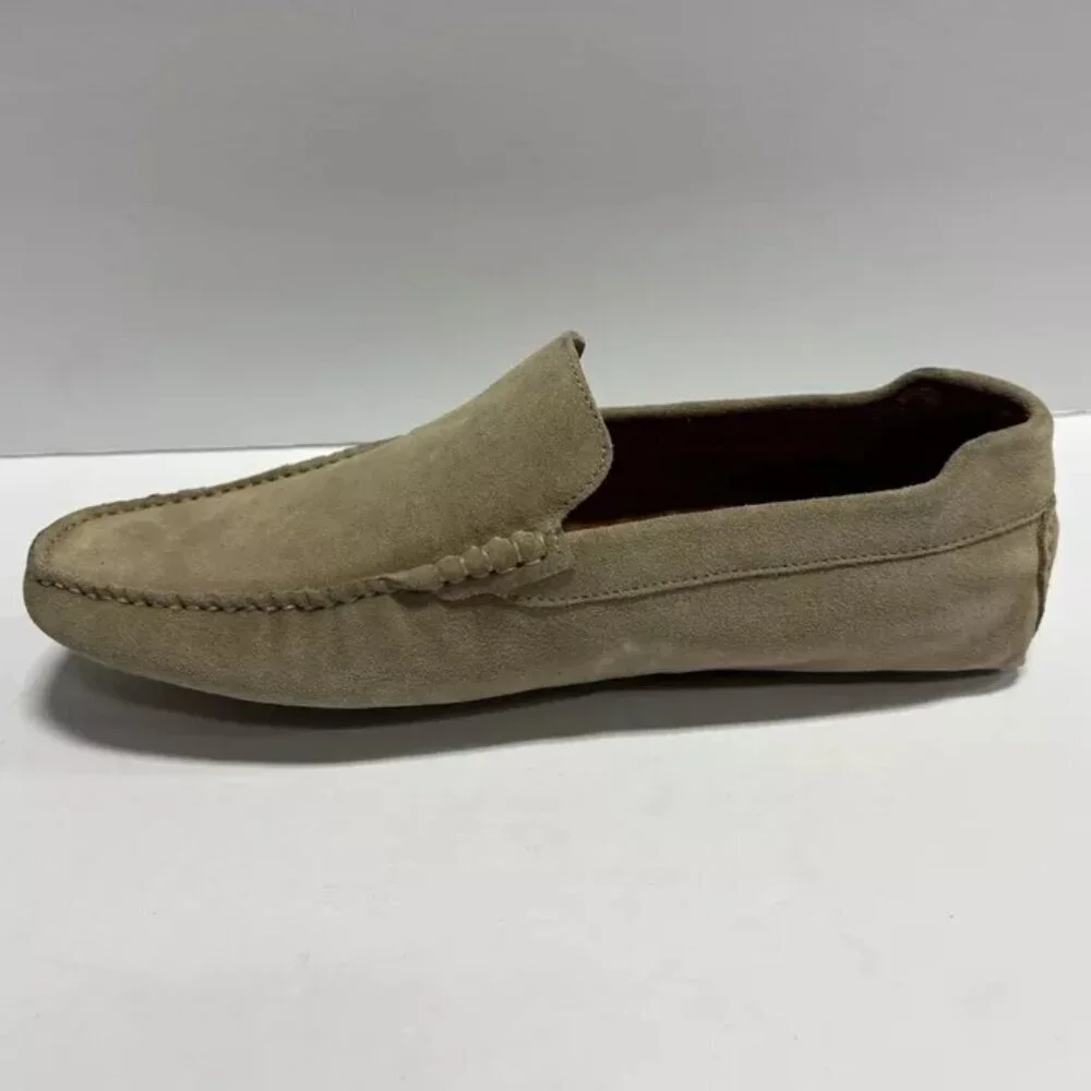 Anthony Veer Men’s William Brown Suede Slippers, Size 10 M